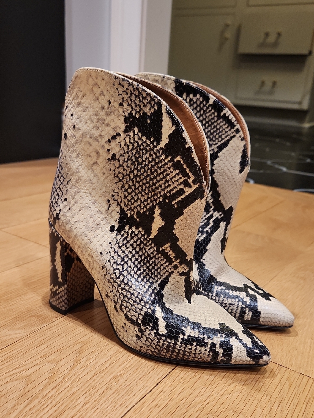 Paris Texas Snakeskin Booties